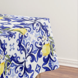 Mantel Estilo siciliano, limones, majólica