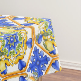 Mantel Estilo siciliano, limones, majólica