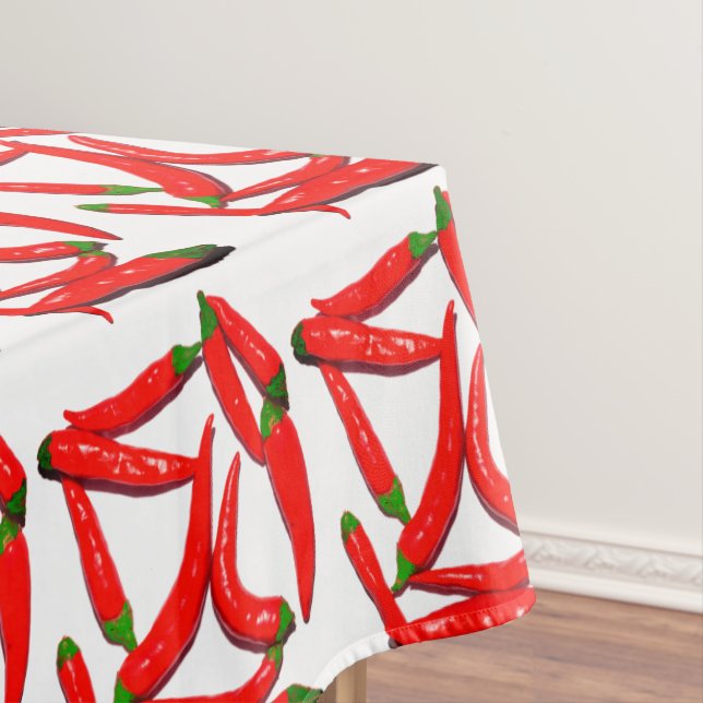 Mantel Estiloso Chili Chili Verde Verde Caliente Peppers  (In Situ)
