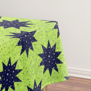 Mantel Estrella azul con estrellas blancas y estrellas do