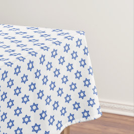 Mantel Estrella azul de David sobre Blanco