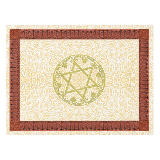 Mantel Estrella de la frontera de la flor de David (Frente (Horizontal))