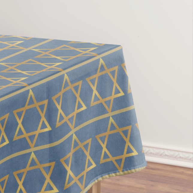 Mantel Estrella dorada de David Pattern en azul (In Situ)