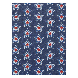 Mantel Estrella Roja, Blanca, Azul Brillante 4 de Julio