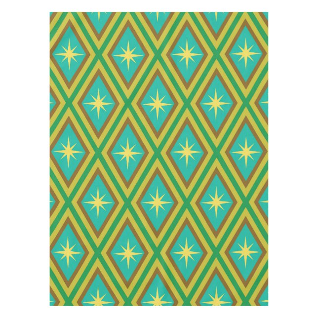 Mantel Estrellas amarillas de mediados de siglo sobre el  (Anverso)