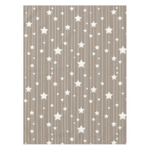 Mantel Estrellas beige de estrellas naturales y blancas