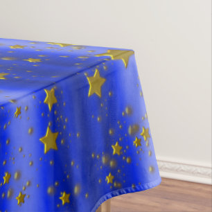 Mantel Estrellas de oro en Navidades azules
