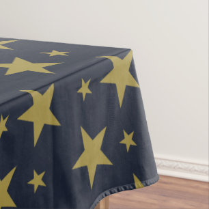 Mantel Estrellas doradas sobre azul marino - Elegante y a