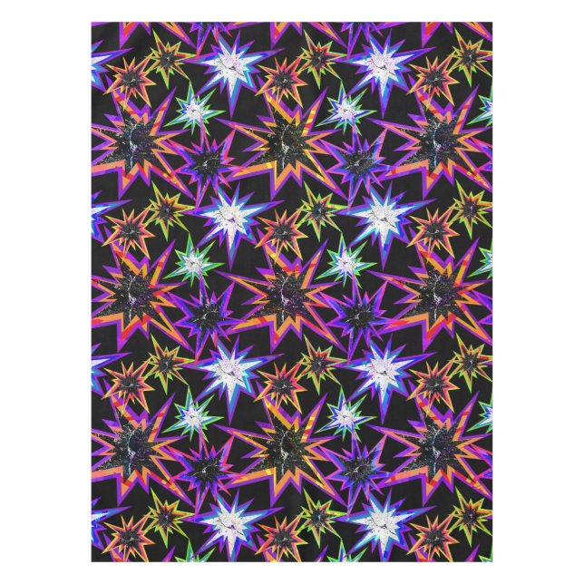 Mantel Estrellas en negro. (Anverso)