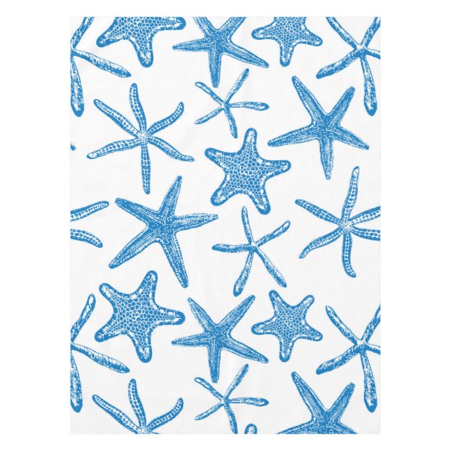 Mantel Estrellas marinas de azul (Anverso)