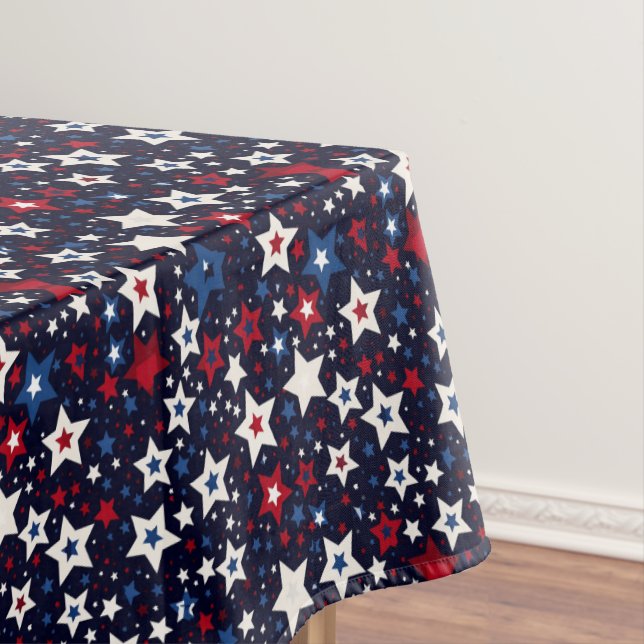 Mantel Estrellas patrióticas rojas, blancas y azules (In Situ)