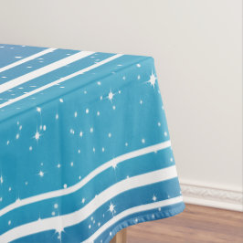 Mantel Estrellas simples en gradiente azul con franjas bl