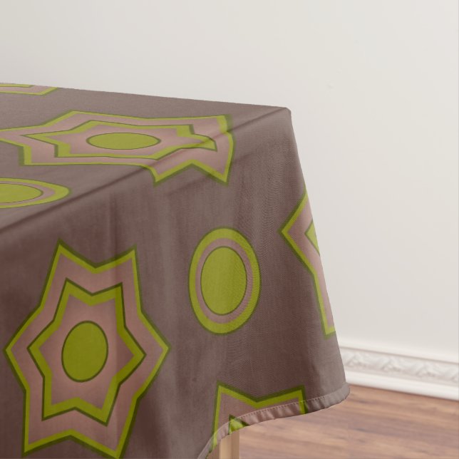 Mantel Estrellas y círculos en marrón y verde (In Situ)