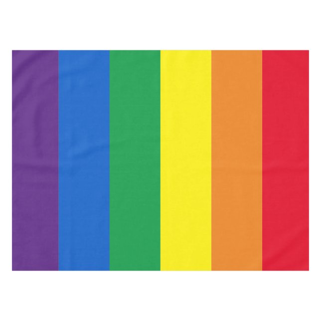 Mantel Estriberas de arcoiris colores Bandera gay Lgbt (Frente (Horizontal))