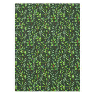 Mantel Eucalipto sobre verde oscuro