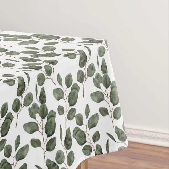 Mantel Eucalipto Verde Botánico Tendance Verde Blanco  (In Situ)