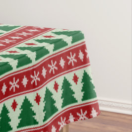 Mantel Evergreens & Snowflakes Knit