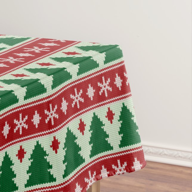 Mantel Evergreens & Snowflakes Knit (In Situ)