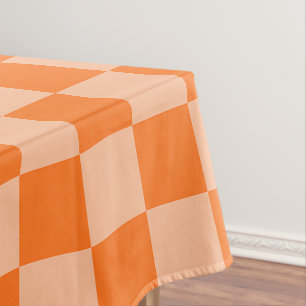 Mantel Explora la Belleza del Tablero de Ajedrez Naranja