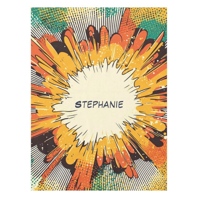 Mantel Explosión de arte pop de estilo cómico (6) (Anverso)