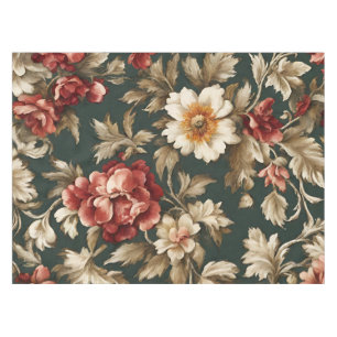 Mantel Exquisito estilo italiano con hojas de época y flo