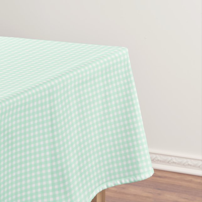 Mantel F & L Bright Green Gingham (In Situ)