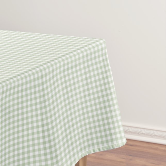 Mantel F & L Darker Green Gingham (In Situ)