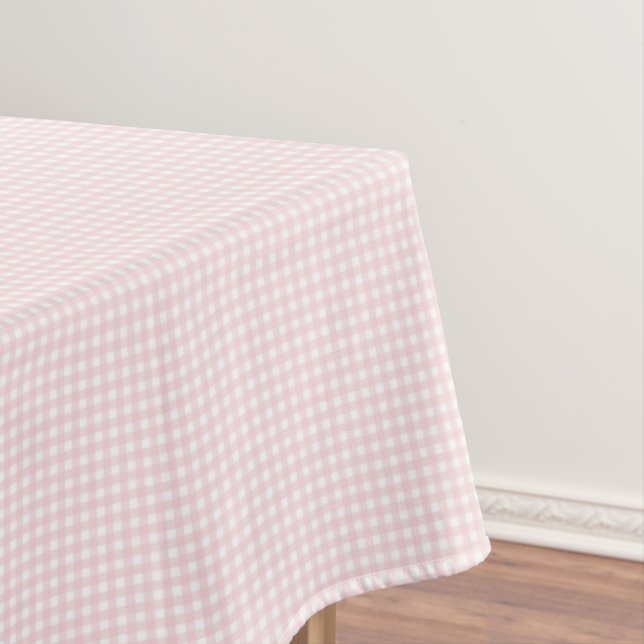 Mantel F & L Pastel Pink Gingham (In Situ)