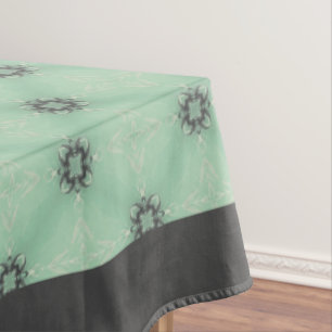 Mantel Facetas de diamante negro, blanco y Verde azulado