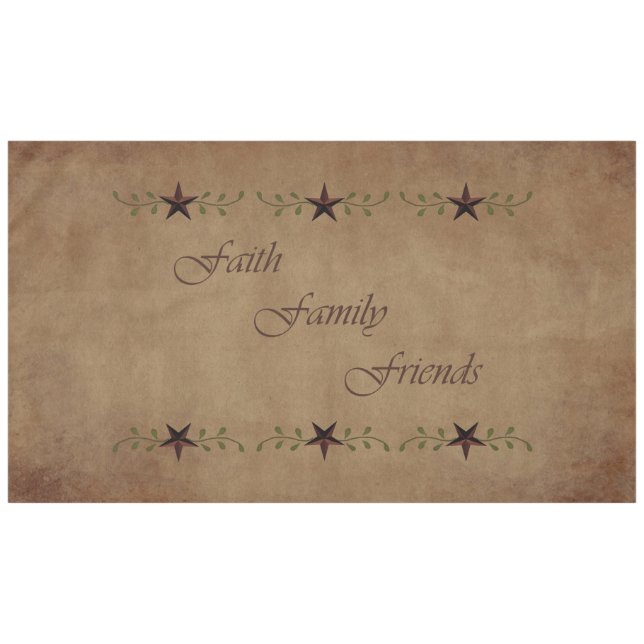 Mantel Faith Family Friends Tablecloth-Large Size (Frente (Horizontal))