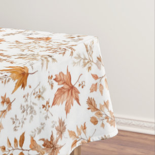Mantel Fall Autumn Leaves Table Cloth Thanksgiving Decor