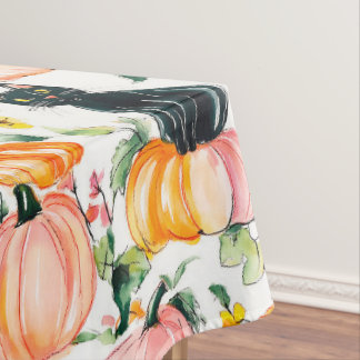 Mantel Fall Halloween Black Cats and Pumpkin Design