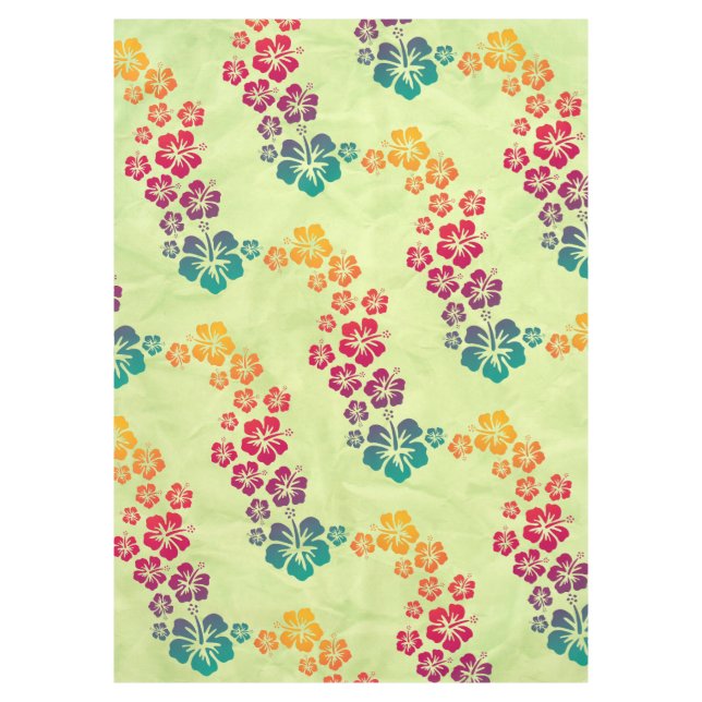 Mantel Famoso Hibiscus tropical florece + tus antecedente (Anverso)