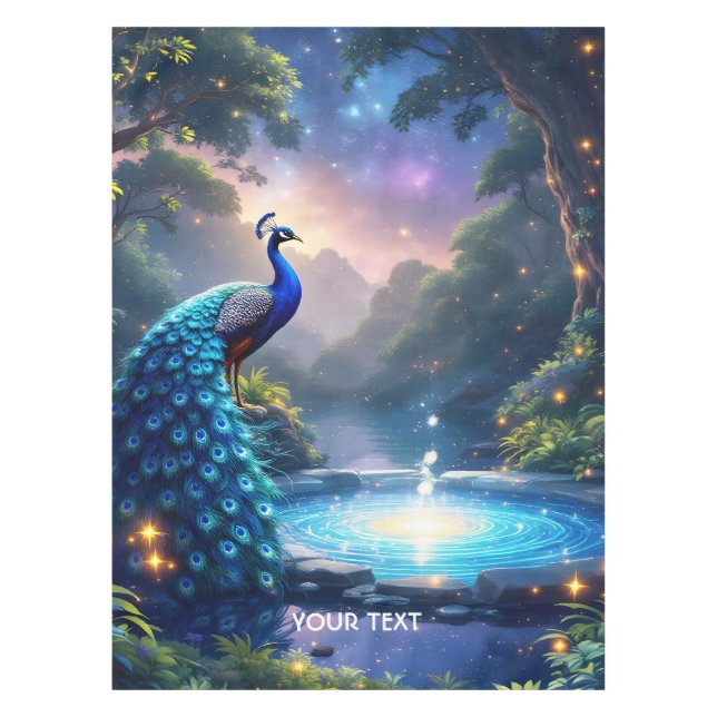 Mantel Fantasía Cuesta Noche Peacock (Anverso)