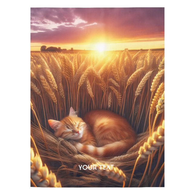 Mantel Fantasía Cute Dormir Trigo Gato (Anverso)