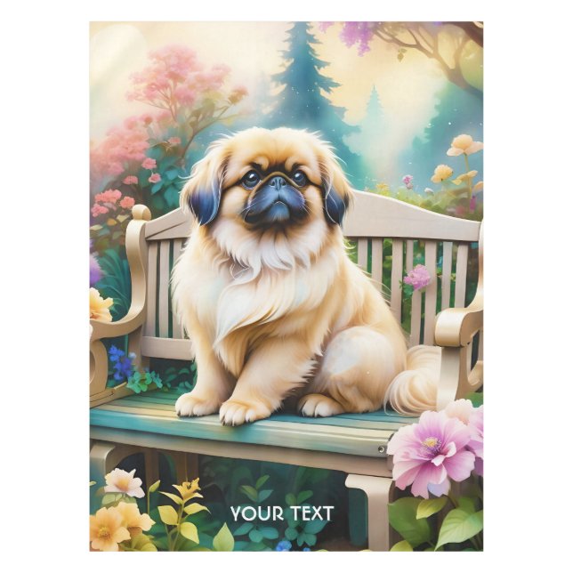 Mantel Fantasía Cute Flores de Perro Pequeñas (Anverso)