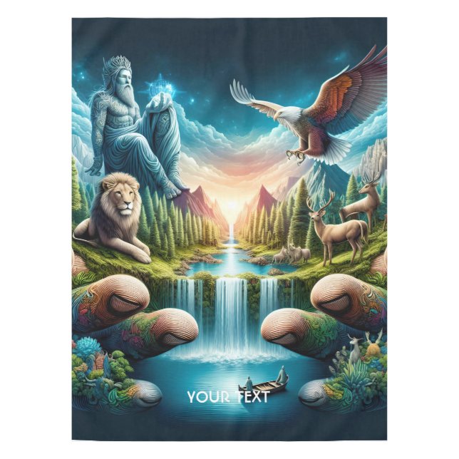 Mantel Fantasía Cute Manos A La Tierra Animales (Anverso)