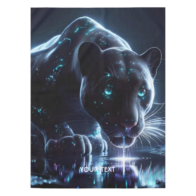 Mantel Fantasía Cute Panther Beber agua (Anverso)