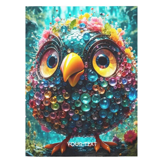 Mantel Fantasía Cute Vivid Bird Yellow Eyes (Anverso)