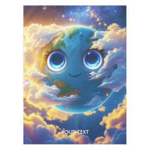 Mantel Fantasía cutre espacio de la Tierra feliz