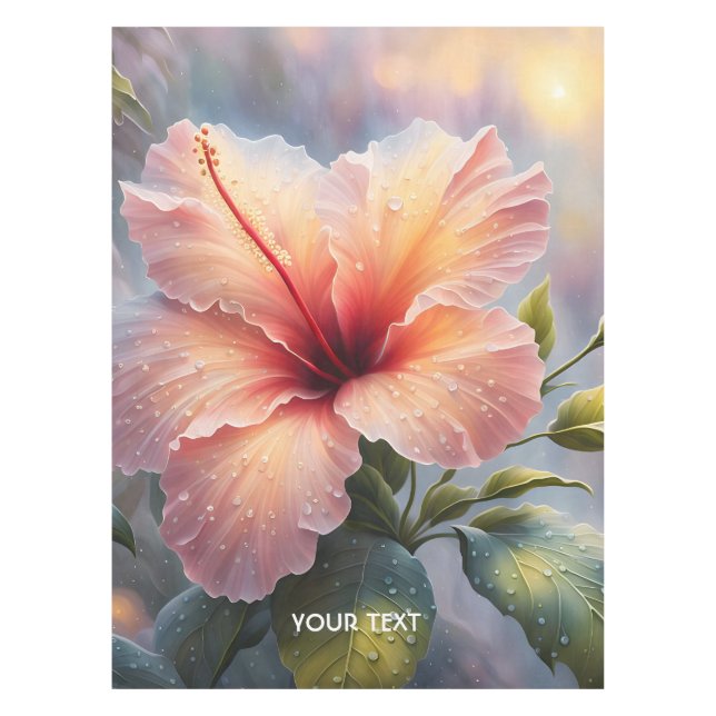 Mantel Fantasía dulce delgado hibiscus flor (Anverso)
