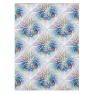 Mantel Fantasía floral, flor fractal abstracta colorida