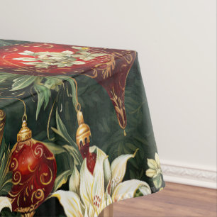 Mantel Fantasía navideña vintage Patrón floral