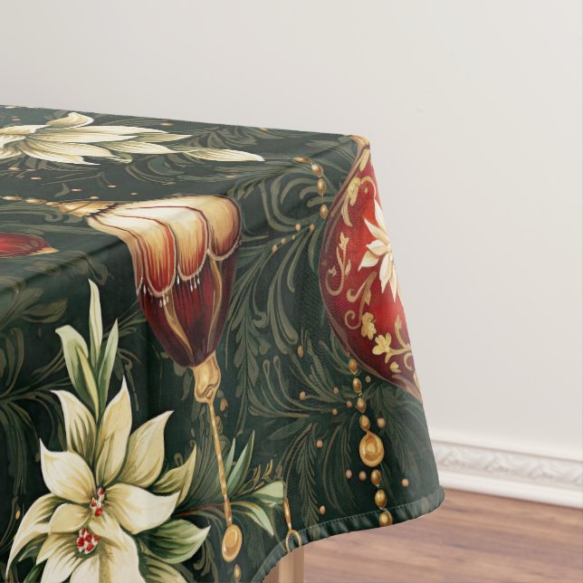 Mantel Fantasía navideña vintage Patrón floral (In Situ)