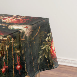 Mantel Fantasía navideña vintage Patrón floral