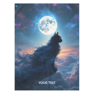 Mantel Fantasía nubes de la luna del gato lindo