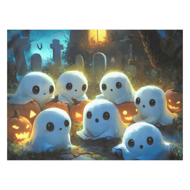 Mantel Fantasma de Halloween (Frente (Horizontal))