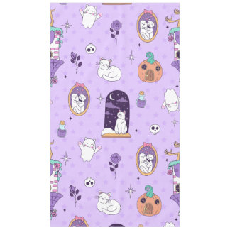 Mantel fantasmal gato morado caprichoso de halloween espe