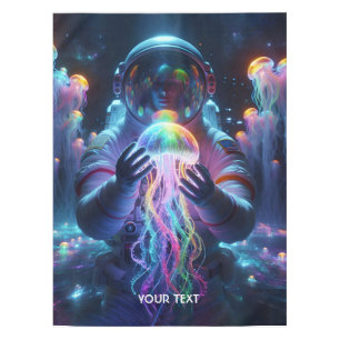 Mantel Fantasy Cute Astronauta Espacio de medusas