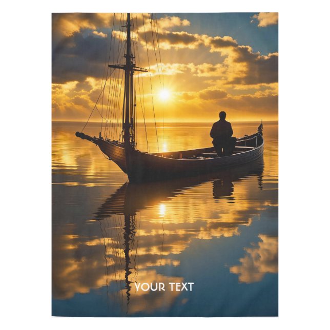 Mantel Fantasy Cute Bote Sunset Sea (Anverso)